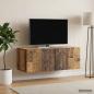 Preview: ARDEBO.de - Wandmontierter TV-Schrank 59,5 x 31 cm Altholz Holzwerkstoff