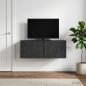 Preview: ARDEBO.de - Wandmontierter TV-Schrank 78,5 x 31 cm Schwarz Holzwerkstoff