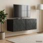 Preview: Wandmontierter TV-Schrank 78,5 x 31 cm Schwarz Holzwerkstoff