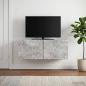 Preview: Wandmontierter TV-Schrank 78,5 x 31 cm Betongrau Holzwerkstoff
