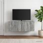 Preview: Wandmontierter TV-Schrank 78,5 x 31 cm Grau Sonoma
