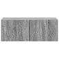 Preview: Wandmontierter TV-Schrank 78,5 x 31 cm Grau Sonoma