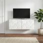 Preview: ARDEBO.de - Wandmontierter TV-Schrank 98 x 31 cm Weiß Holzwerkstoff