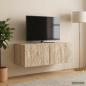 Preview: Wandmontierter TV-Schrank 98 x 31 cm Sonoma-Eiche Holzwerkstoff