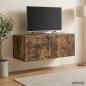 Preview: ARDEBO.de - Wandmontierter TV-Schrank 98 x 31 cm Geräucherte Eiche