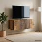 Preview: Wandmontierter TV-Schrank 98 x 31 cm Altholz Holzwerkstoff