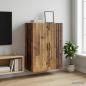 Preview: ARDEBO.de - Wandschrank 66 x 34,5 x 90 cm Holzwerkstoff Altholz