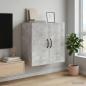 Preview: ARDEBO.de - Wandschrank 59 x 31 x 60 cm Holzwerkstoff Betongrau
