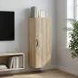 Preview: ARDEBO.de - Wandschrank 33 x 34,5 x 90 cm Holzwerkstoff Sonoma-Eiche