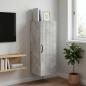 Preview: ARDEBO.de - Wandschrank 33 x 34,5 x 90 cm Holzwerkstoff Betongrau