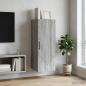 Preview: ARDEBO.de - Wandschrank 33 x 34,5 x 90 cm Holzwerkstoff Sonoma-Grau