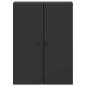 Preview: Wandschrank 66 x 34,5 x 90 cm Holzwerkstoff Schwarz