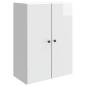Preview: Wandschrank 66 x 34,5 x 90 cm Holzwerkstoff Hochglanz Weiß
