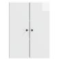Preview: Wandschrank 66 x 34,5 x 90 cm Holzwerkstoff Hochglanz Weiß