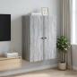 Preview: ARDEBO.de - Wandschrank 66 x 34,5 x 90 cm Holzwerkstoff Sonoma-Grau