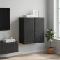 Preview: ARDEBO.de - Wandschrank 59 x 31 x 60 cm Holzwerkstoff Schwarz
