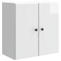 Preview: Wandschrank 59 x 31 x 60 cm Holzwerkstoff Hochglanz Weiß