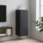 Preview: ARDEBO.de - Wandschrank 33 x 34,5 x 90 cm Holzwerkstoff Schwarz