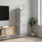 Preview: ARDEBO.de - Wandschrank 33 x 34,5 x 90 cm Holzwerkstoff Betongrau