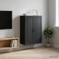 Preview: ARDEBO.de - Wandschrank 66 x 34,5 x 90 cm Holzwerkstoff Schwarz