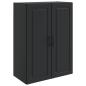 Preview: Wandschrank 66 x 34,5 x 90 cm Holzwerkstoff Schwarz
