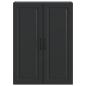 Preview: Wandschrank 66 x 34,5 x 90 cm Holzwerkstoff Schwarz