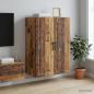 Preview: ARDEBO.de - Wandschrank 66 x 34,5 x 90 cm Holzwerkstoff Altholz