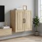 Preview: ARDEBO.de - Wandschrank 59 x 31 x 60 cm Holzwerkstoff Sonoma-Eiche