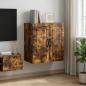 Preview: ARDEBO.de - Wandschrank 59 x 31 x 60 cm Holzwerkstoff Räuchereiche