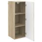 Preview: Wandschrank 33 x 34,5 x 90 cm Holzwerkstoff Sonoma-Eiche