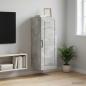 Preview: ARDEBO.de - Wandschrank 33 x 34,5 x 90 cm Holzwerkstoff Betongrau