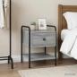 Preview: ARDEBO.de - Nachttisch Grau Sonoma 35 x 36,5 x 47 cm Holzwerkstoff