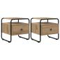 Preview: Nachttisch 2 Stk. Artisan-Eiche 40 x 39,5 x 40 cm Holzwerkstoff