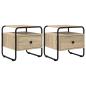 Preview: Nachttisch 2 Stk. Sonoma-Eiche 40 x 39,5 x 40 cm Holzwerkstoff