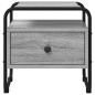 Preview: Nachttisch Grau Sonoma 40 x 39,5 x 40 cm Holzwerkstoff