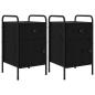 Preview: ARDEBO.de - Nachttisch 2 Stk. Schwarze Eiche 35 x 36,5 x 61 cm