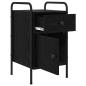 Preview: Nachttisch 2 Stk. Schwarze Eiche 35 x 36,5 x 61 cm