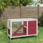 Preview: ARDEBO.de - Kaninchenstall Mokka 103x44x69,5 cm Massivholz Kiefer