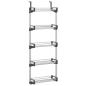 Preview: Tür-Organizer mit 5 Ablagen 52x20x135 cm Aluminium