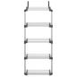 Preview: Tür-Organizer mit 5 Ablagen 52x20x135 cm Aluminium