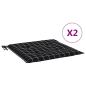 Preview: Gartenstuhl-Kissen 2 Stk. Schwarz Karomuster 40x40x3 cm Stoff