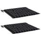 Preview: Gartenstuhl-Kissen 2 Stk. Schwarz Karomuster 40x40x3 cm Stoff