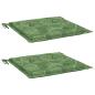 Preview: Sitzkissen 2 Stk. Blattmuster 50x50x3 cm Stoff