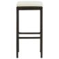 Preview: Barhocker mit Kissen 2 Stk. Braun Poly Rattan