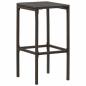 Preview: Barhocker mit Kissen 4 Stk. Braun Poly Rattan
