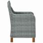 Preview: Gartenst?hle mit Kissen 2 Stk. Poly Rattan Hellgrau
