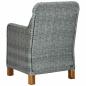 Preview: Gartenst?hle mit Kissen 2 Stk. Poly Rattan Hellgrau