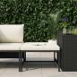 Preview: Modular-Fußhocker mit Kissen Schwarz Poly Rattan