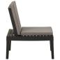 Preview: Garten-Lounge-Stuhl mit Auflage Kunststoff Grau