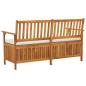 Preview: Truhenbank mit Kissen 148 cm Massivholz Akazie